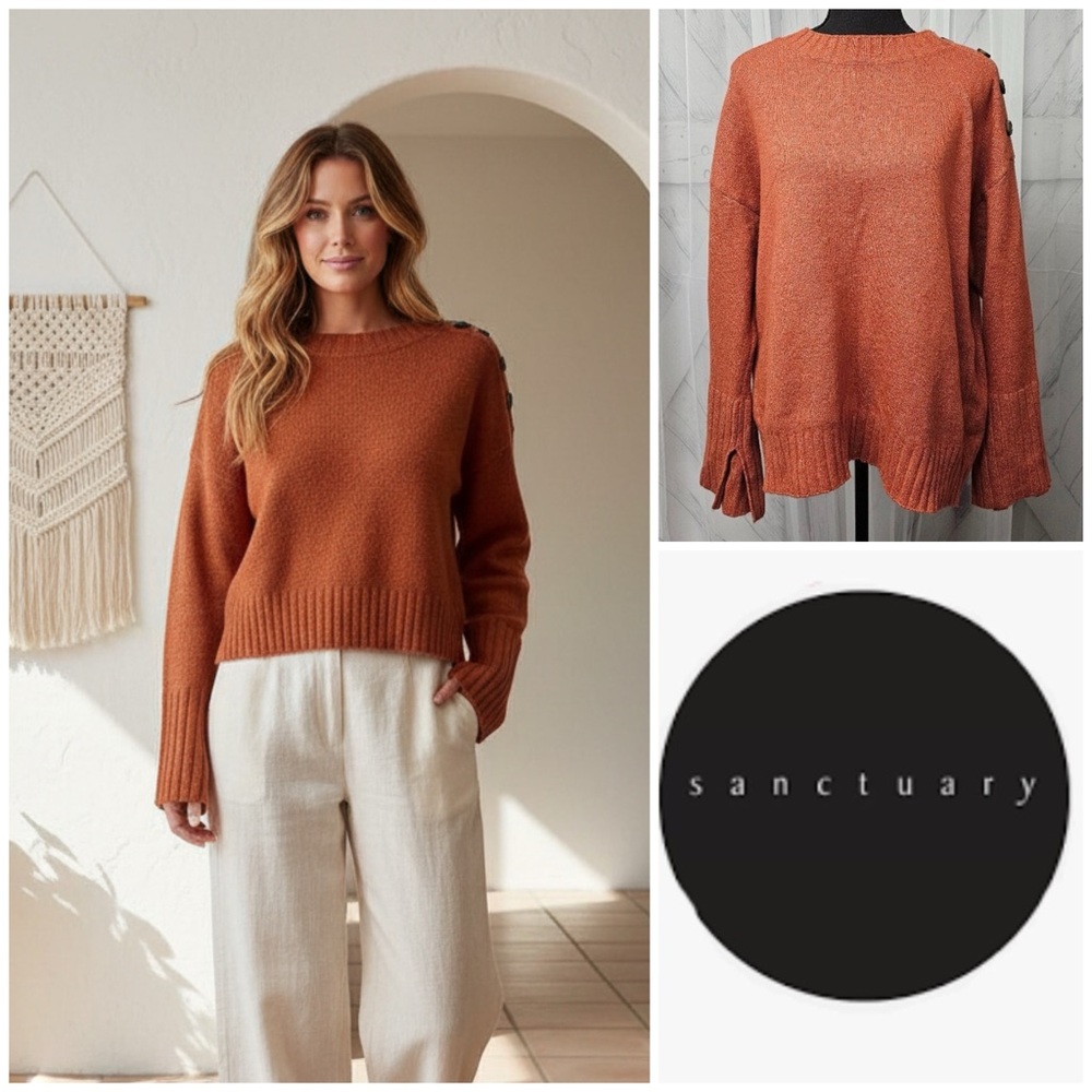 Sanctuary Women's Sweater in Rust Orange - Picture 1 of 16